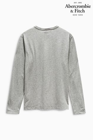 Grey Abercrombie & Fitch Henley Top